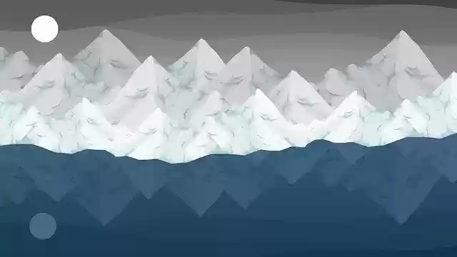 Free download Snow Mountains Sea -  free illustration to be edited with GIMP free online image editor