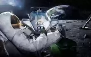 Free download Spaceman On Moon With Slingshot free photo or picture to be edited with GIMP online image editor