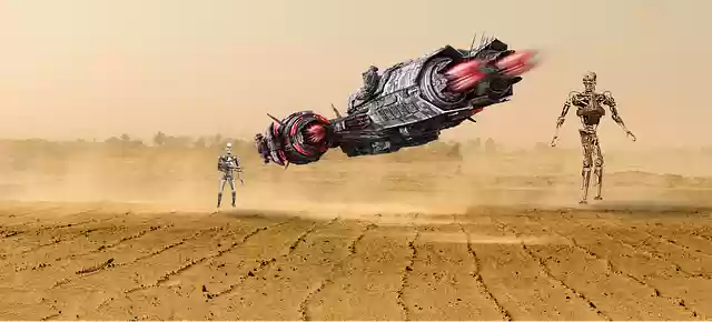 Free download Spaceship Space Ship Robot -  free illustration to be edited with GIMP free online image editor