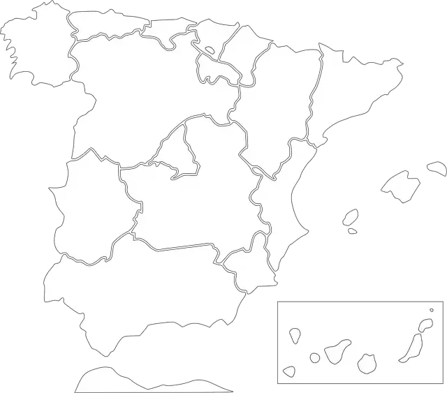 Free download Spain Map Europe - Free vector graphic on Pixabay free illustration to be edited with GIMP free online image editor