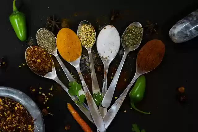Free download spices chilli spoons art food free picture to be edited with GIMP free online image editor