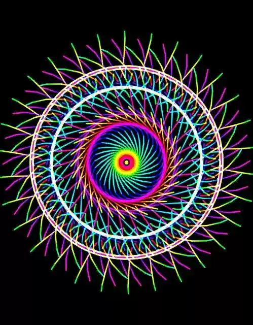 Free download Spirograph Colorful Circle Multi -  free illustration to be edited with GIMP free online image editor