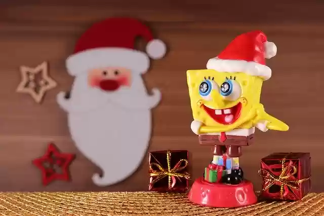 Free download Spongebob Sponge Head Christmas -  free photo or picture to be edited with GIMP online image editor