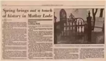 Free download Spring brings out a touch of history in Mother Lode (San Jose Mercury, March 23, 1981) free photo or picture to be edited with GIMP online image editor