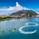 S Shaped Canoe Gliding on the Sea Beside an Island  screen for extension Chrome web store in OffiDocs Chromium