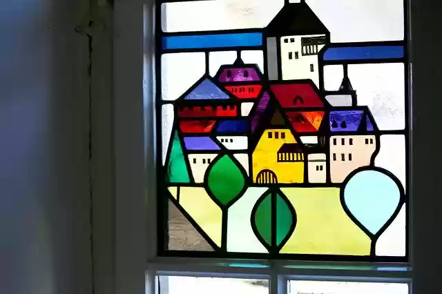 Free download Stained Glass Window Castle -  free photo or picture to be edited with GIMP online image editor