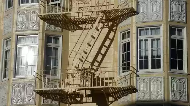 Free download Staircase Emergency Building -  free photo or picture to be edited with GIMP online image editor