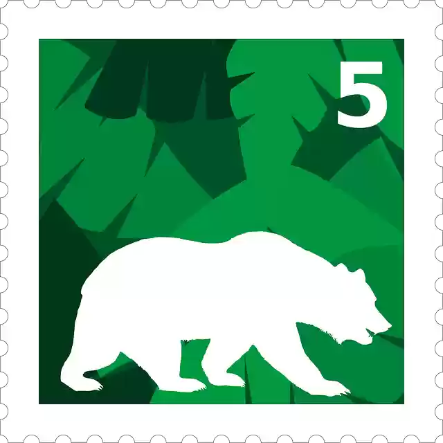 Free download Stamp Jungle Bear Polar - Free vector graphic on Pixabay free illustration to be edited with GIMP free online image editor