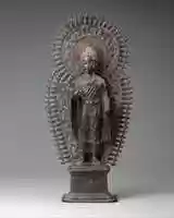 Free download Standing Buddha with Radiate Combined Halo free photo or picture to be edited with GIMP online image editor
