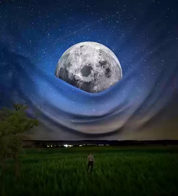 Free download starry moon field mountains free picture to be edited with GIMP free online image editor