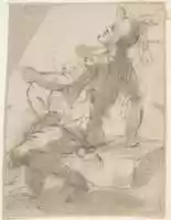 Free download Startled Figure of a Soldier Seated on a Block free photo or picture to be edited with GIMP online image editor