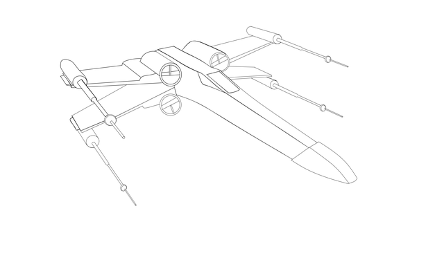 Free download Star Wars Spaceship X-Wing -  free illustration to be edited with GIMP free online image editor