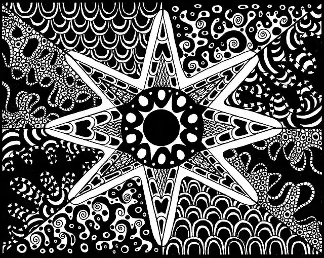 Free download Star Zentangle Pictures Drawing -  free illustration to be edited with GIMP free online image editor