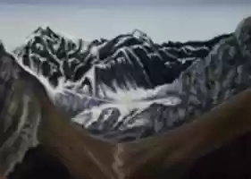 Free download Stas Korolov, Mountains, Oil On Canvas On Wood, 78x 56 Cm, 2018 free photo or picture to be edited with GIMP online image editor