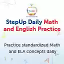 StepUp Daily Math and English Practice  screen for extension Chrome web store in OffiDocs Chromium
