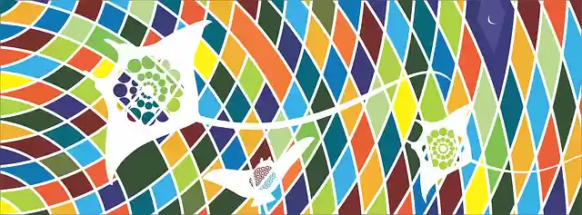 Free download Stingrays Mosaic Art -  free illustration to be edited with GIMP free online image editor