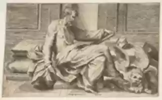 Free download St. Mark Writing his Gospel free photo or picture to be edited with GIMP online image editor