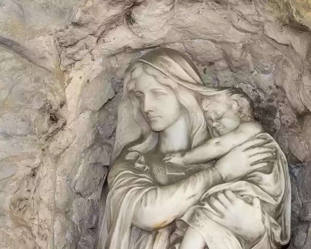 Free download Stone Sculpture Mary And Jesus -  free photo or picture to be edited with GIMP online image editor