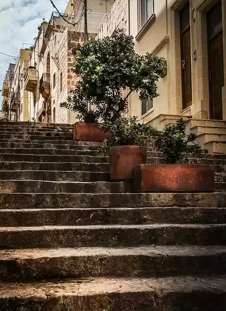 Free download Stone Steps Street View Olive -  free photo or picture to be edited with GIMP online image editor