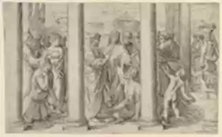 Free download St. Peter and St. John Healing a Lame Man at the Gate of the Temple free photo or picture to be edited with GIMP online image editor