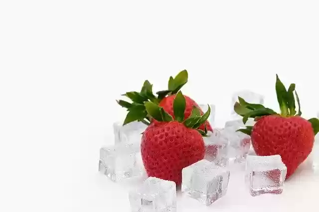 Free download Strawberries Ice Cubes -  free photo or picture to be edited with GIMP online image editor