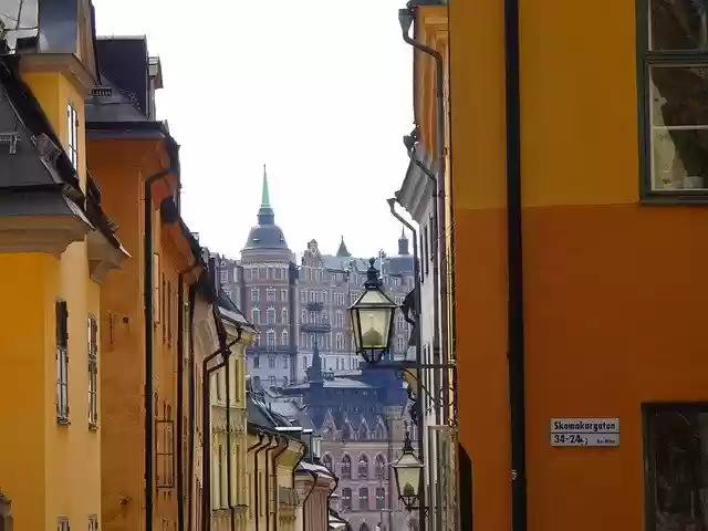 Free download Street Escape Stockholm Houses -  free photo or picture to be edited with GIMP online image editor