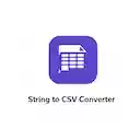 String to CSV converter  screen for extension Chrome web store in OffiDocs Chromium