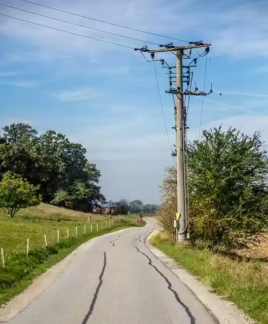 Free download Strommast Lane Away -  free photo or picture to be edited with GIMP online image editor