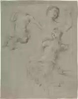 Free download Studies for the Figure of a Centaur and a Nymph free photo or picture to be edited with GIMP online image editor