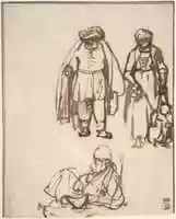 Free download Studies of Two Men and a Woman Teaching a Child to Walk free photo or picture to be edited with GIMP online image editor