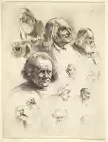 Free download Study of Thirteen Heads free photo or picture to be edited with GIMP online image editor
