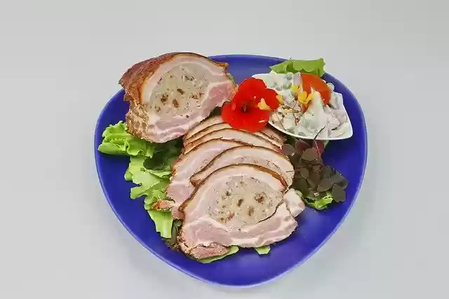 Free download Stuffed Food Roast Pork -  free photo or picture to be edited with GIMP online image editor