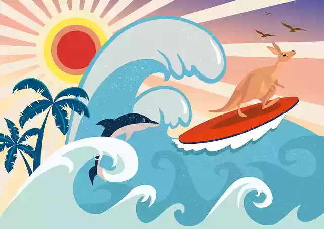 Free download Summer Australia Sea - Free vector graphic on Pixabay free illustration to be edited with GIMP free online image editor