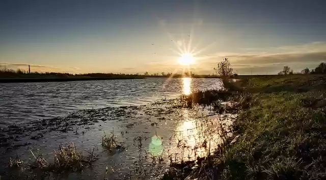 Free download Sunrise Over The River Dawn -  free photo or picture to be edited with GIMP online image editor