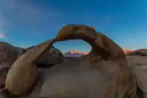 Free download Sunrise Through Mobius Arch To Lone Pine Peak free photo or picture to be edited with GIMP online image editor