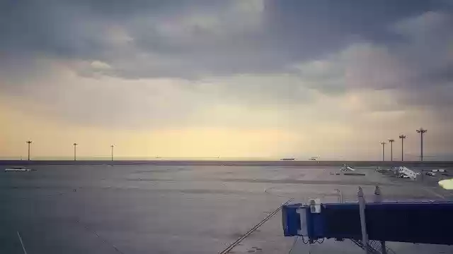 Free download Sunset Airport Japan -  free photo or picture to be edited with GIMP online image editor