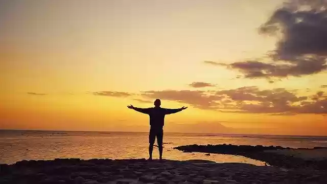 Free download Sunset Alone Beach -  free free photo or picture to be edited with GIMP online image editor