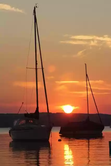 Free download Sunset Ammersee Lake -  free photo or picture to be edited with GIMP online image editor