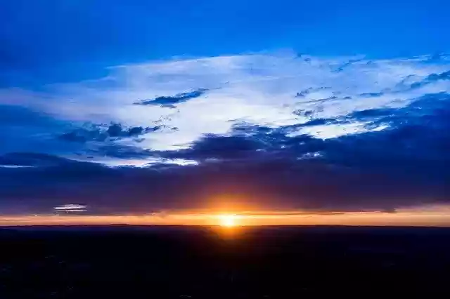 Free download Sunset Blue Sky -  free photo or picture to be edited with GIMP online image editor