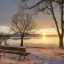 Sunset by the lake  screen for extension Chrome web store in OffiDocs Chromium