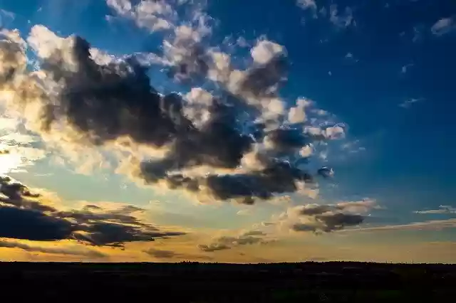 Free download Sunset Clouds Rural -  free photo or picture to be edited with GIMP online image editor