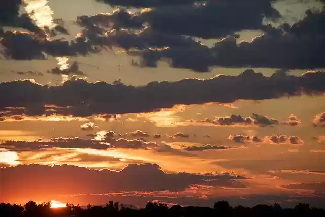 Free download Sunset Desert Skyline free photo template to be edited with GIMP online image editor