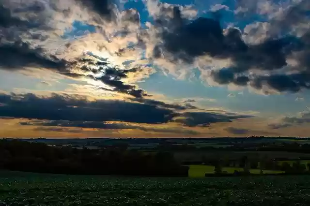 Free download Sunset Landscape Rural -  free photo or picture to be edited with GIMP online image editor