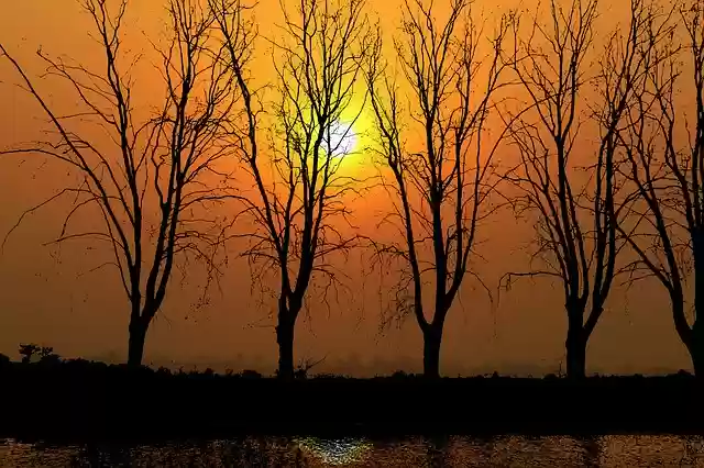 Free download sunset nature canal du midi france free picture to be edited with GIMP free online image editor