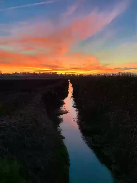 Free download sunset oregon reflection clouds free picture to be edited with GIMP free online image editor