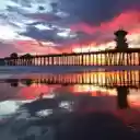 Sunset Pier Reflection  screen for extension Chrome web store in OffiDocs Chromium