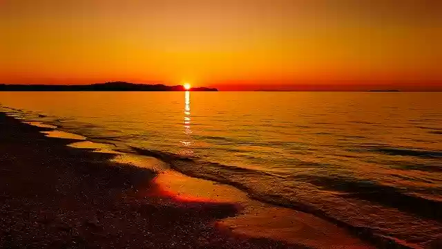 Free download Sunset Sea Abendstimmung -  free free photo or picture to be edited with GIMP online image editor