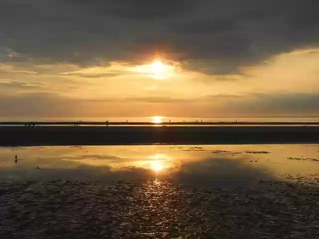 Free download Sunset Sea North -  free photo or picture to be edited with GIMP online image editor