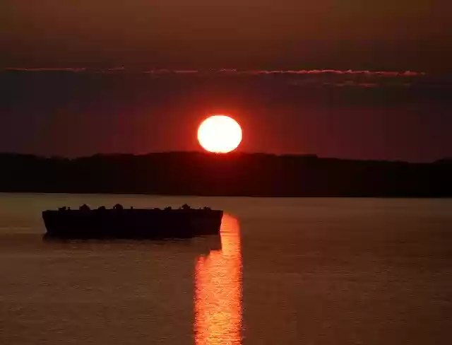 Free download Sunset Steamer Water free photo template to be edited with GIMP online image editor