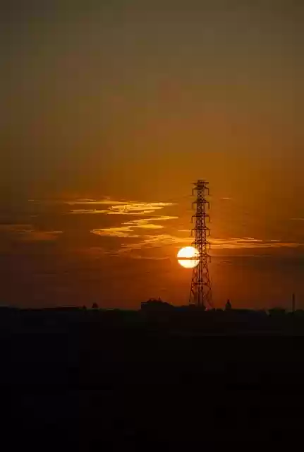 Free download sunset wire cylinder sun clouds free picture to be edited with GIMP free online image editor